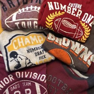 6 long sleeved tee shirts (boys)